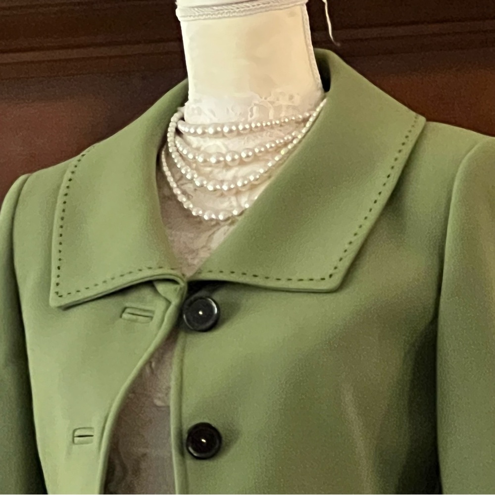 Alex Marie Olive Green Women's Jacket Blazer Size 4 - Picture 3 of 11